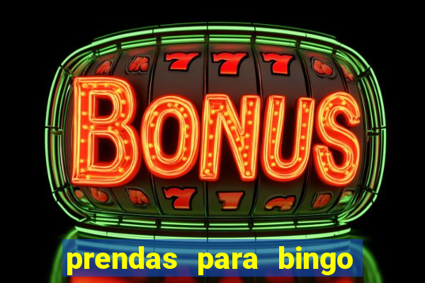 prendas para bingo de natal